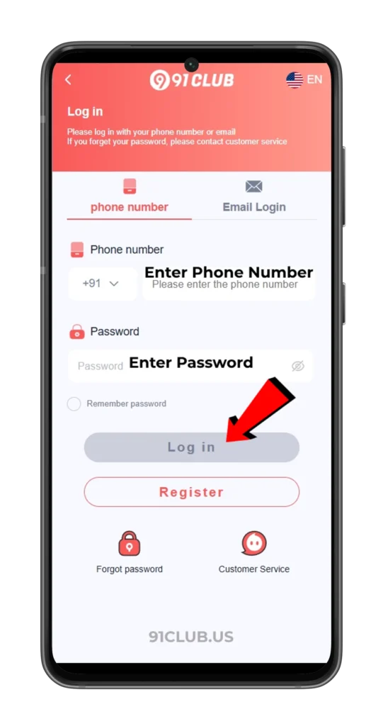 91 club login
